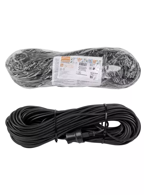 Удлинитель-шнур силовой народный ПВС 3500 Вт б/з, 30м, штепс. гнездо У1-13042