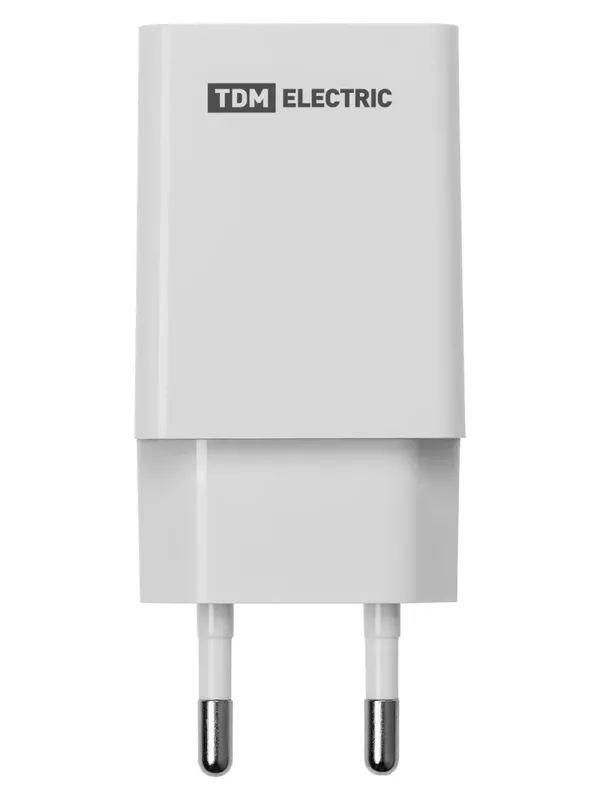 Сетевое зарядное устройство, СЗУ 5, Quick Charge 3.0, 3 А, 1 USB, белый, TDM