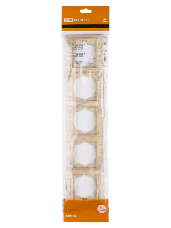 Рамка 5-ти постовая горизонтальная сосна "Лама" TDM