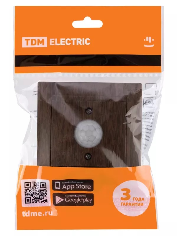 Выключатель с датчиком движения 1А  венге "Лама" TDM