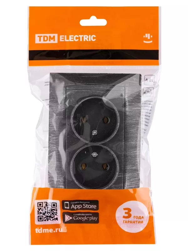 Розетка двойная 2П 10А 250В старинное серебро "Лама" TDM