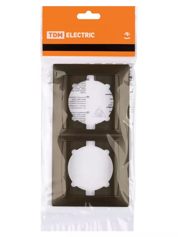 Рамка 2-х постовая горизонтальная бронза "Лама" TDM