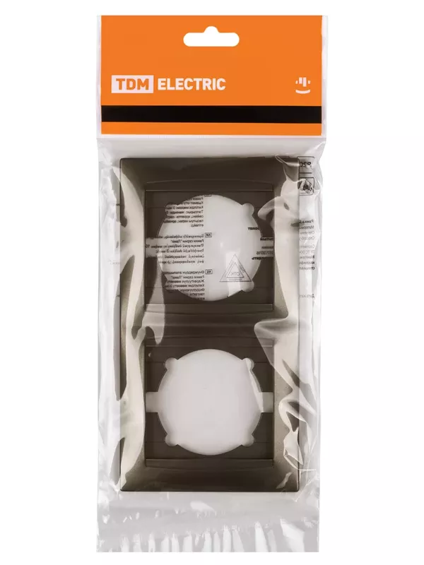 Рамка 2-х постовая вертикальная бронза "Лама" TDM