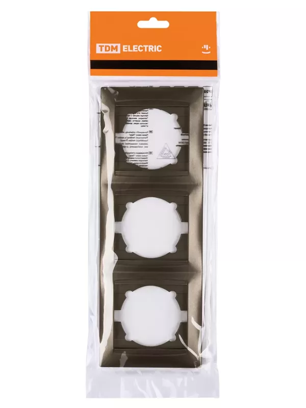 Рамка 3-х постовая вертикальная бронза "Лама" TDM