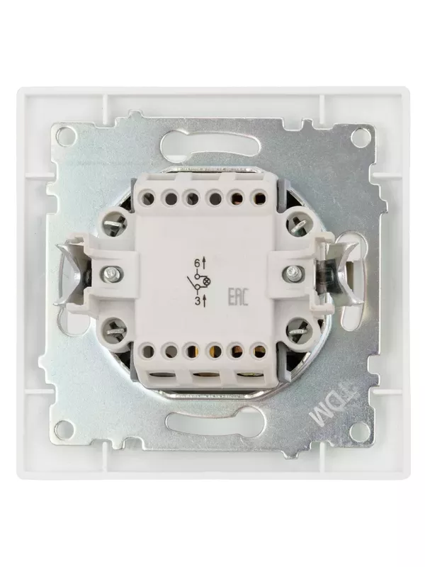 Выключатель 1 кл. с подсветкой 10А перламутр "Лама" TDM