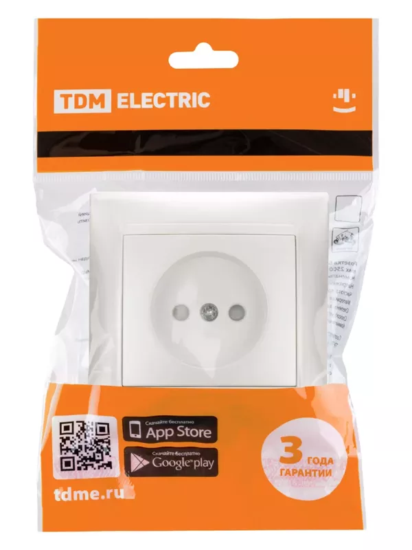 Розетка 2П 10А 250В с защитными шторками перламутр "Лама" TDM