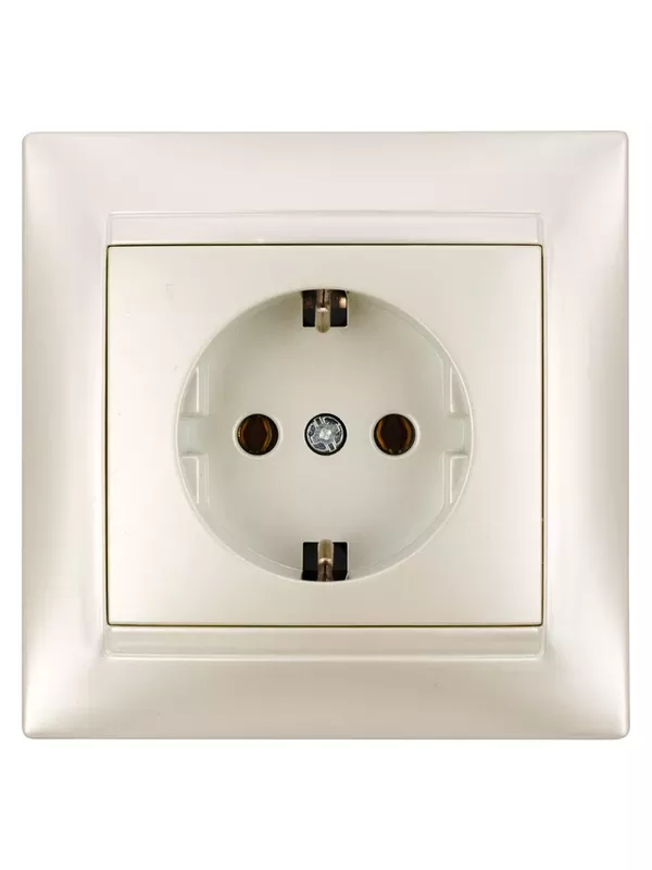 Розетка 2П+З 16А 250В  перламутр "Лама" TDM