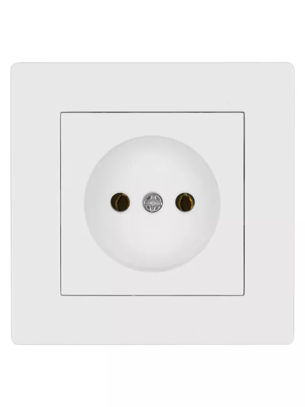 Розетка 2П 10А 250В белая "Сенеж" TDM