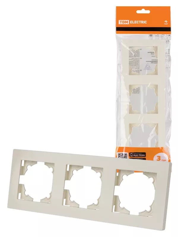 Рамка 3-х постовая сл. кость "Сенеж" TDM