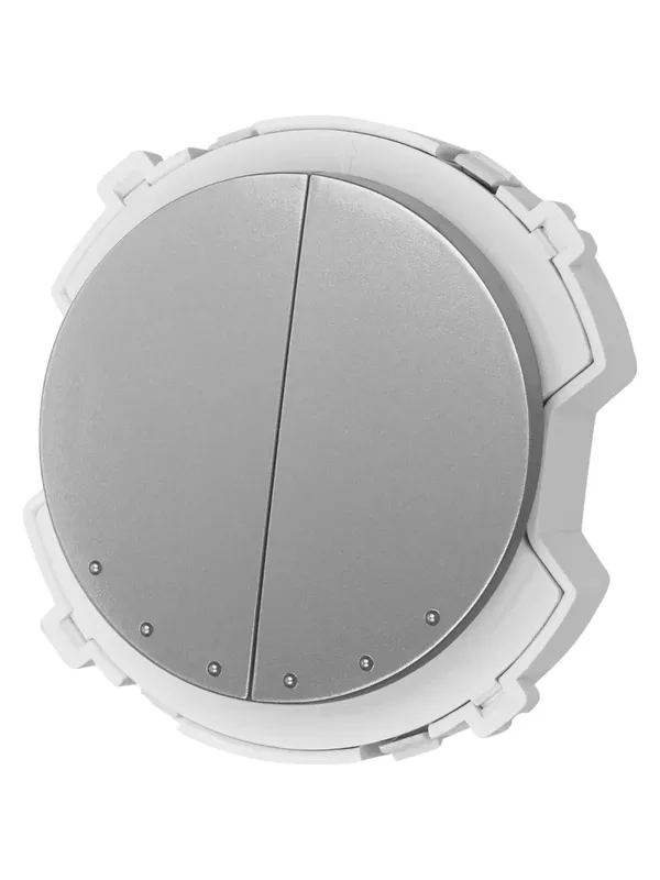 Выключатель 2-кл. 16А 250В проходной платина, "Байкал" TDM