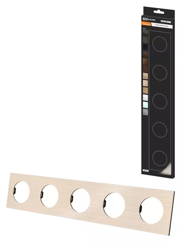 Рамка пятипостовая шампань, алюминий, шлифованный, "Байкал" TDM