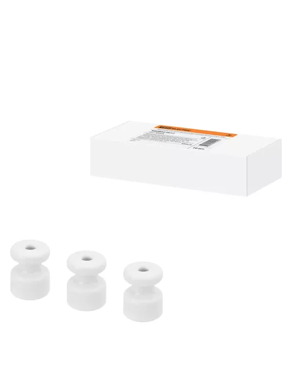 Керамический изолятор для ретро провода белый (10шт) TDM