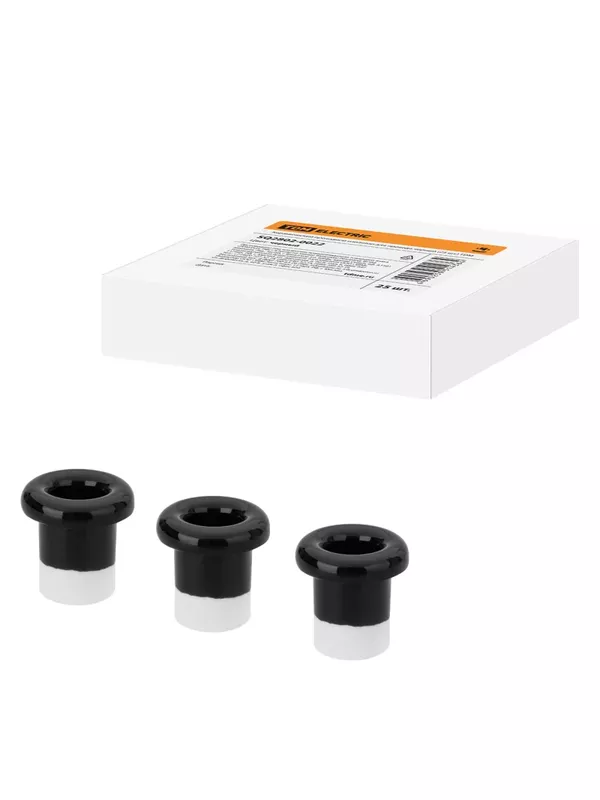 Керамический проходной изолятор для провода черный (25шт) TDM