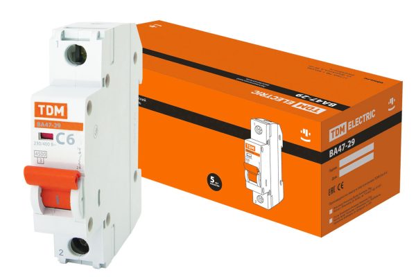 Авт. выкл.ВА47-29 1Р  6А 4,5кА х-ка С TDM SQ0206-0070