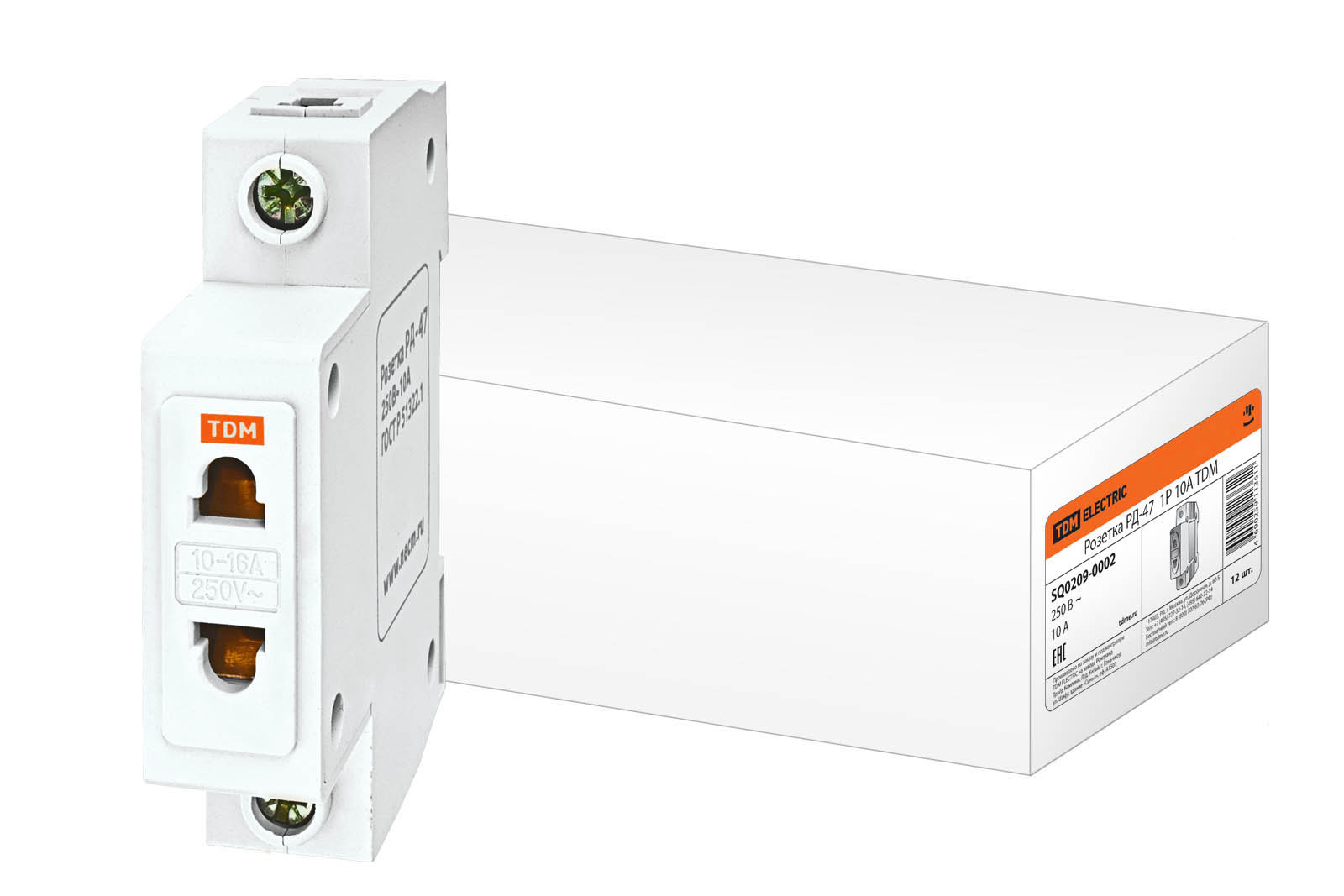 Розетка РД-47  1Р 10А TDM SQ0209-0002