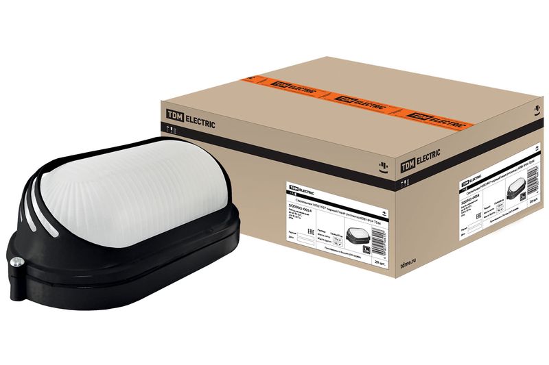 Светильник НПБ1407 черный/овал ресничка 60Вт IP54 TDM SQ0303-0054