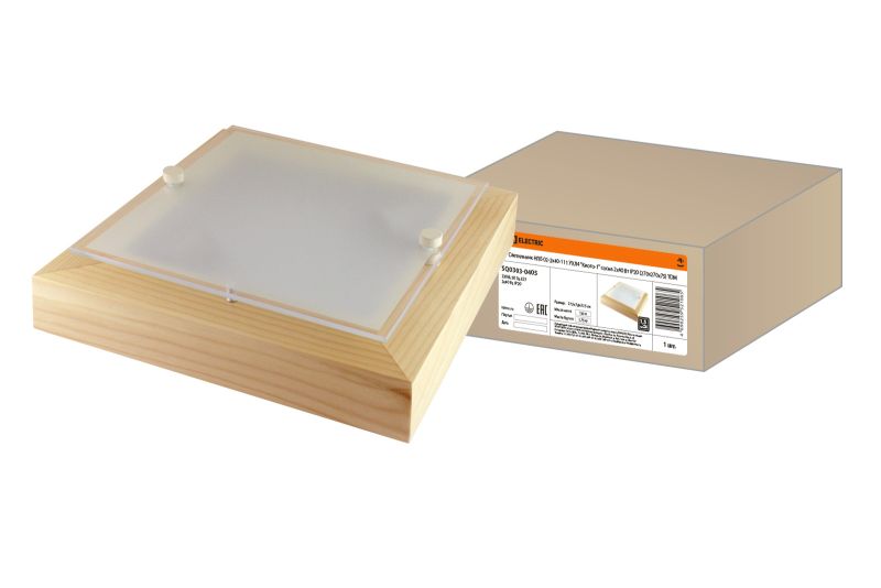 "Светильник НПБ 02-2х40-111 УХЛ4 ""Киото-1"" сосна 2х40 Вт IP20 (270х270х75) TDM" SQ0303-0405