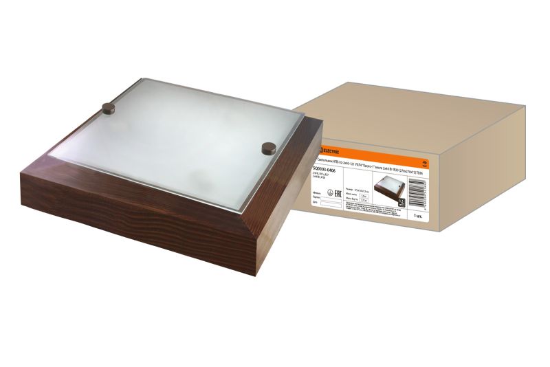 "Светильник НПБ 02-2х40-121 УХЛ4 ""Киото-1"" венге 2х40 Вт IP20 (270х270х75) TDM" SQ0303-0406