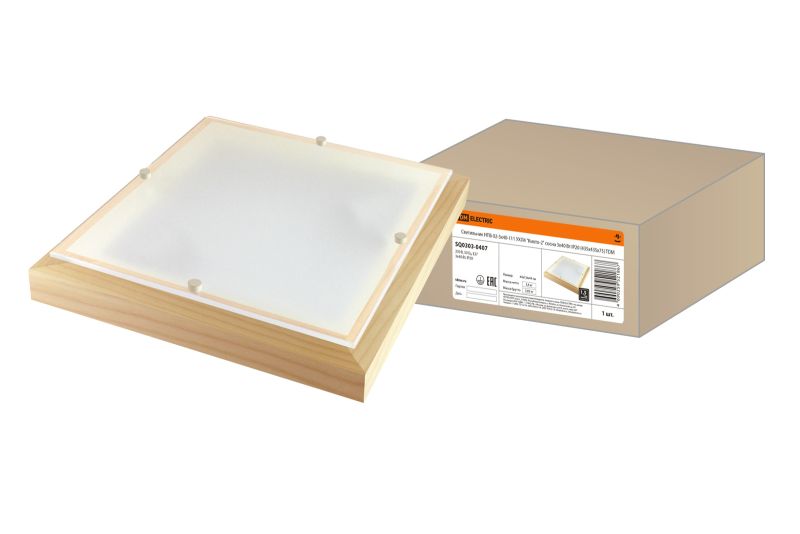 "Светильник НПБ 02-3х40-111 УХЛ4 ""Киото-2"" сосна 3х40 Вт IP20 (435х435х75) TDM" SQ0303-0407