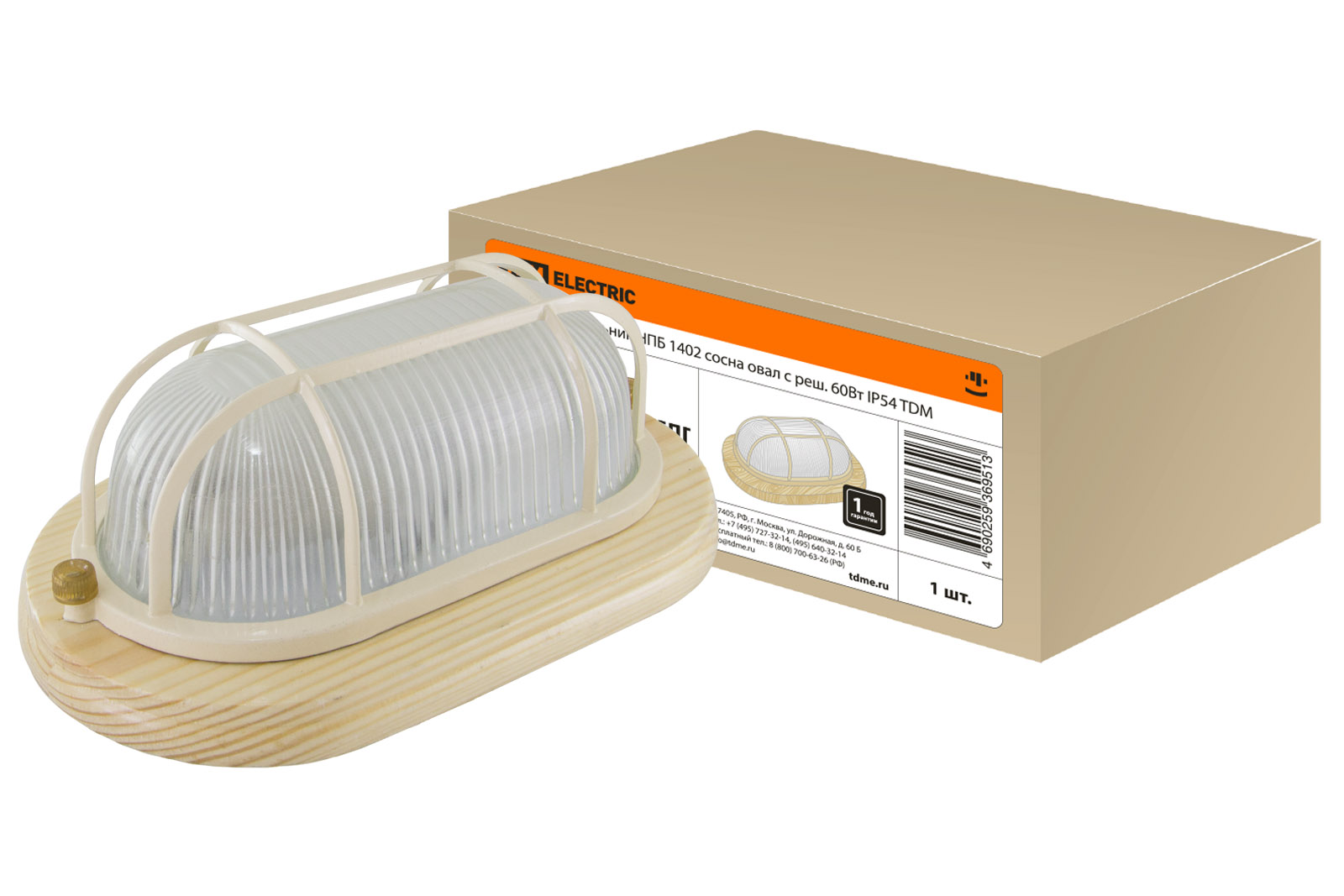 Светильник НПБ1402 сосна овал с реш. 60Вт IP54 TDM SQ0303-0436