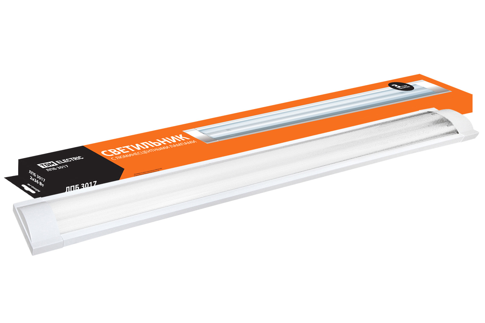 Светильник ЛПБ3017 2х36 Вт 230В Т8/G13 TDM SQ0305-0045