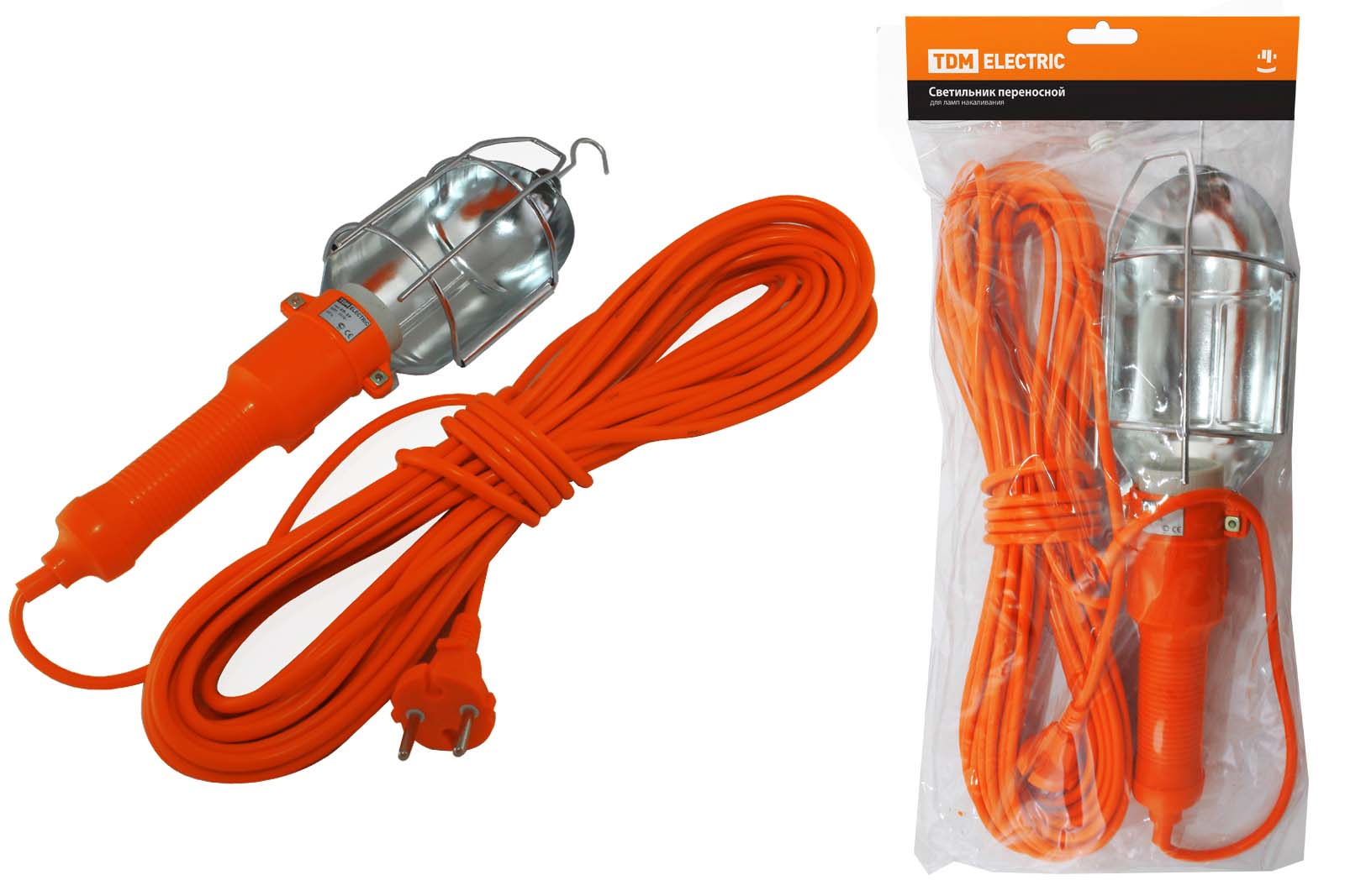 Светильник переносной УП-2Р круглая вилка 2Р/15метров TDM SQ0306-0008