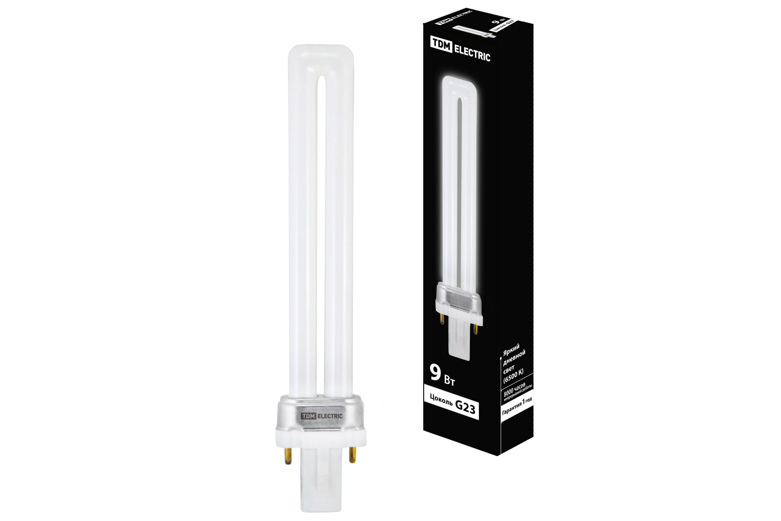 Лампа энергосберегающая КЛЛ-PS-9 Вт-6500 K-G23 TDM SQ0323-0086