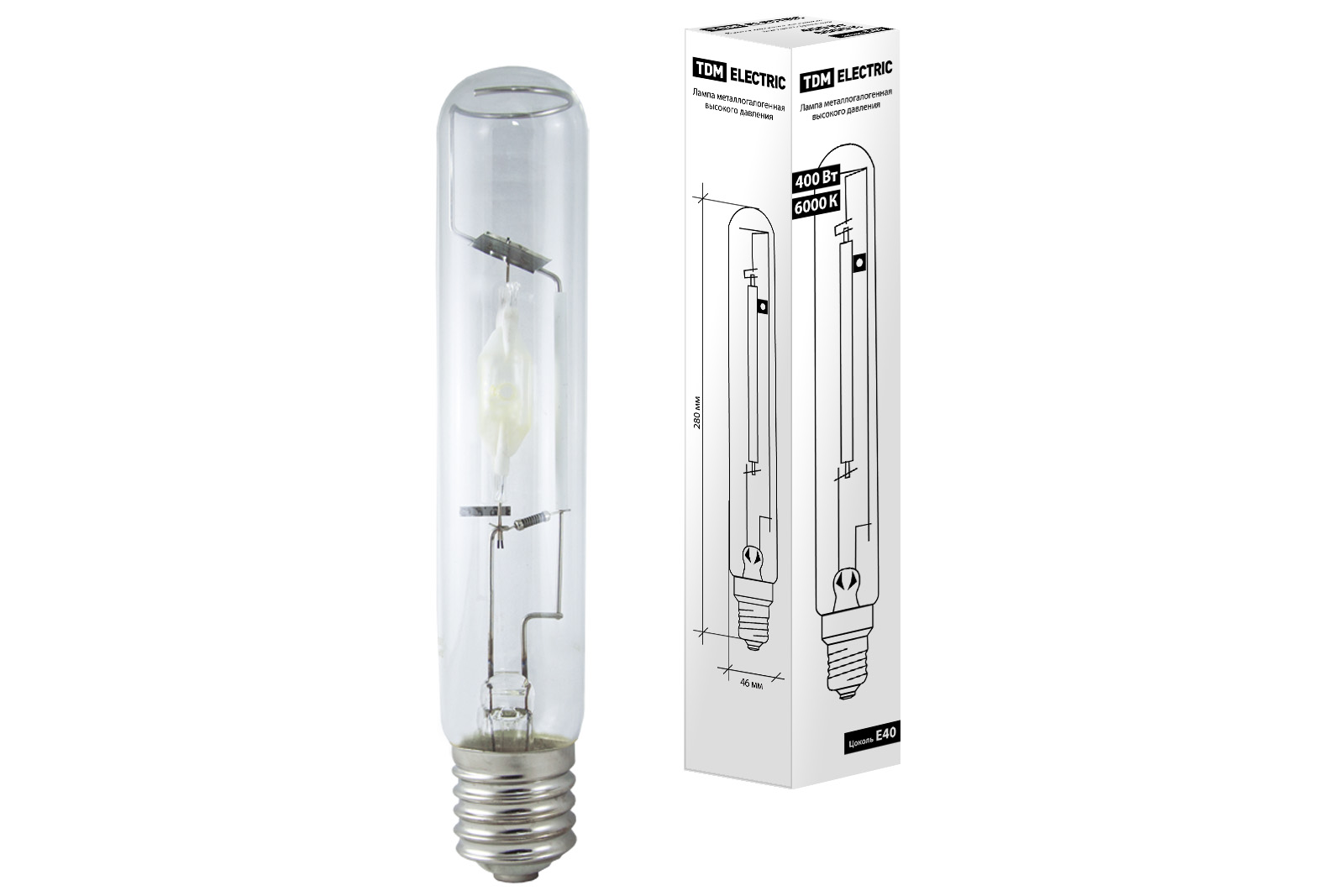 Лампа металлогалогенная ДРИ 400 6000 К Е40 TDM SQ0325-0018