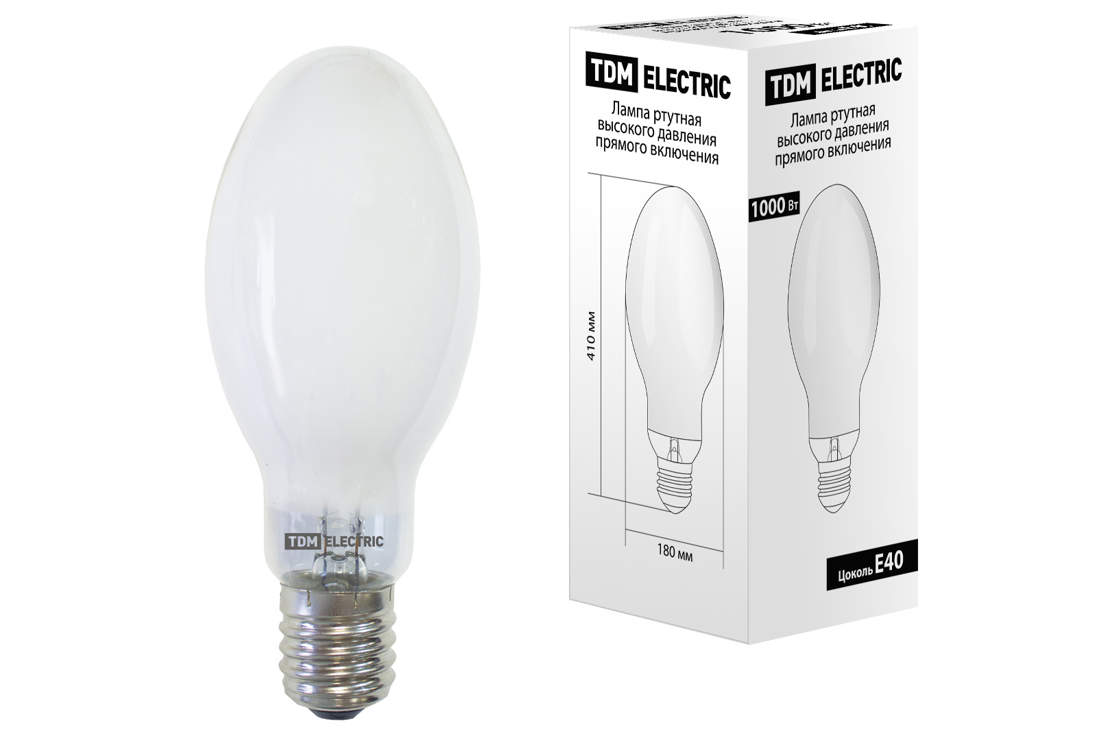 Лампа ртутная высокого давления ДРЛ 1000 Вт Е40 TDM SQ0325-0025