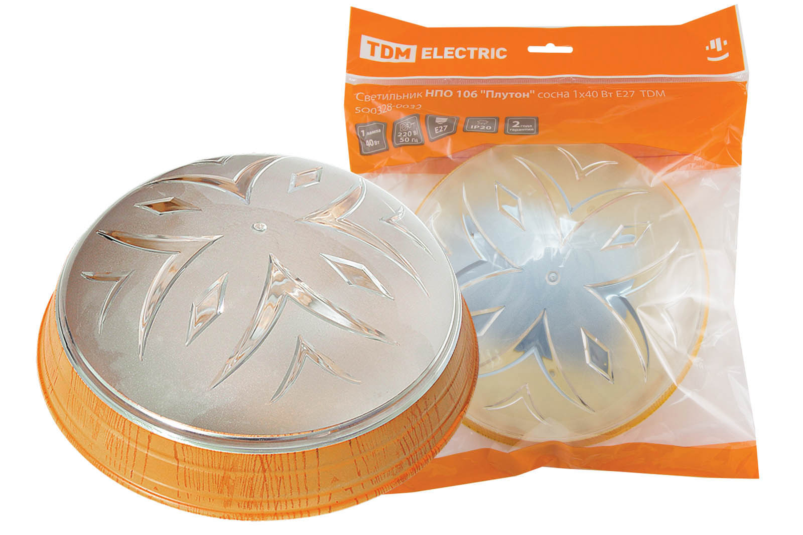 "Светильник НПО 106 ""Плутон"" сосна 1х40 Вт Е27 TDM" SQ0328-0032