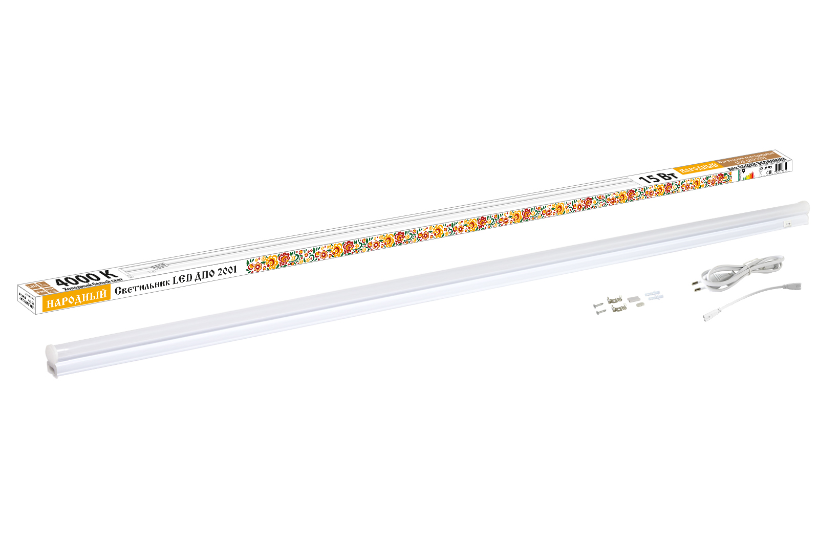 Светильник LED ДПО 2001 15 Вт, 4000К, IP40, Народный SQ0329-0071