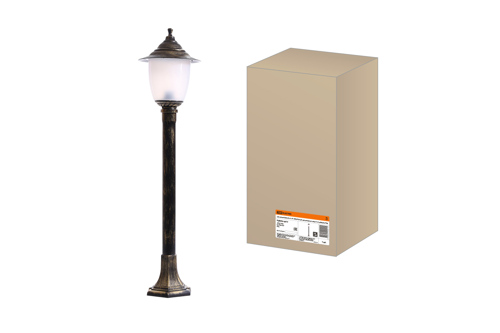 Светильник Прага Эл-11-73-100Б 60 Вт Е27 напольный на стойке h-1.0 м бронза TDM SQ0330-0517