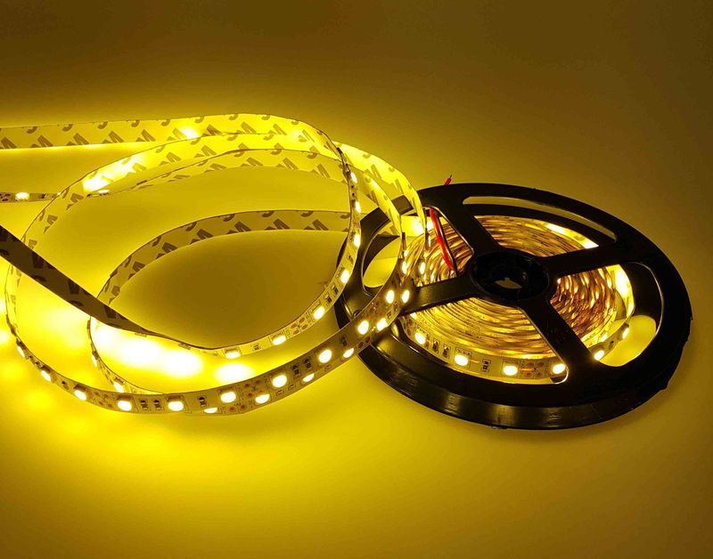 Лента светодиодная SMD5050-60-54-12-144-YE 60LED/м, IP54, 12В, 14,4Вт, желтый, TDM SQ0331-0073