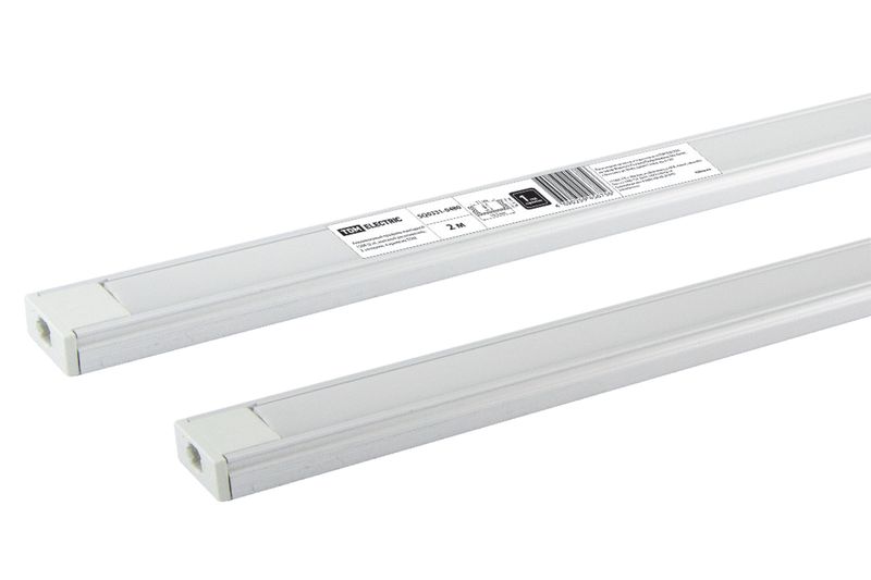 Алюминиевый профиль накладной 1506 (2 м), матовый рассеиватель, 2 заглушки, 4 крепежа TDM SQ0331-0480