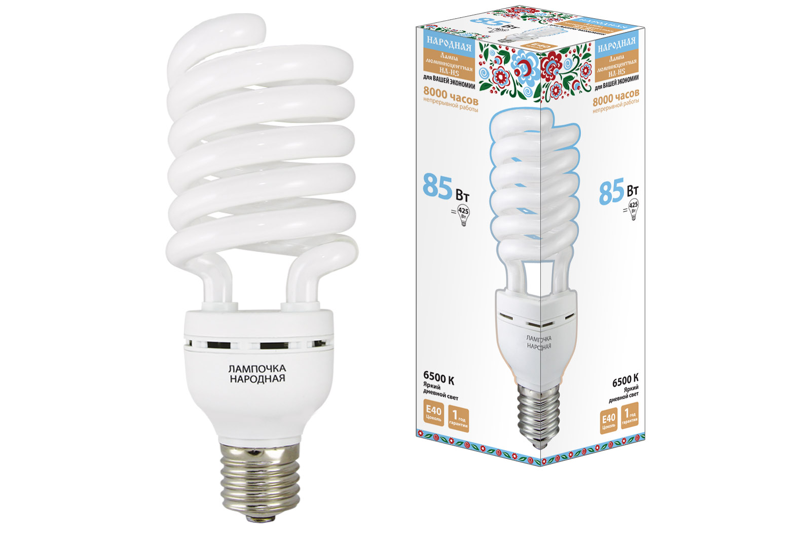 Лампа люминесцентная НЛ-HS-85 Вт-6500 К–Е40 SQ0347-0045