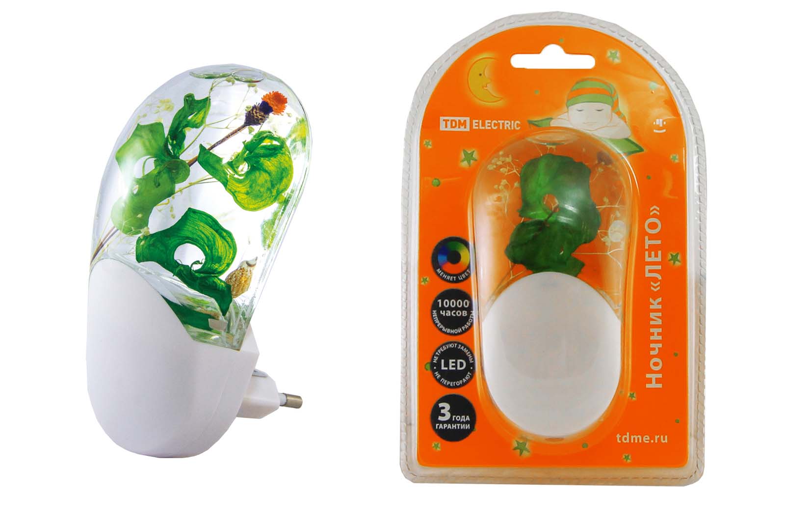 "Ночник ""Лето"" с датчиком света, светодиодный,1Вт, 220 В TDM" SQ0357-0002