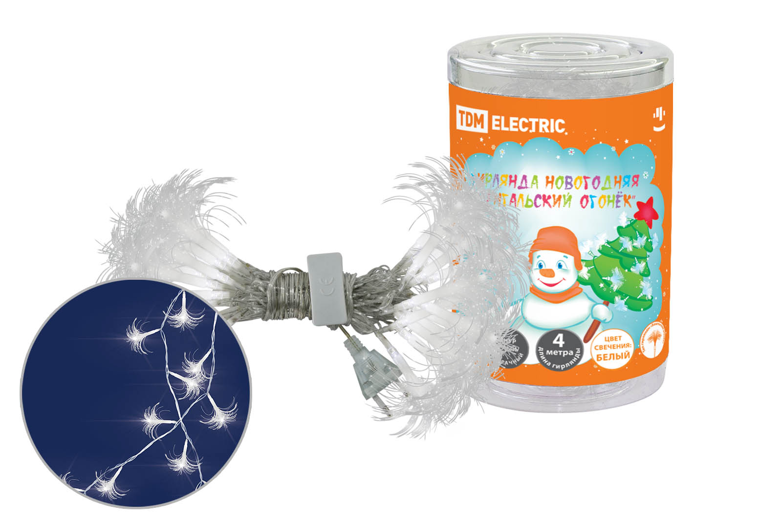 "Гирлянда ""Бенгальский огонек"", белый свет, 4 м, TDM" SQ0361-0025