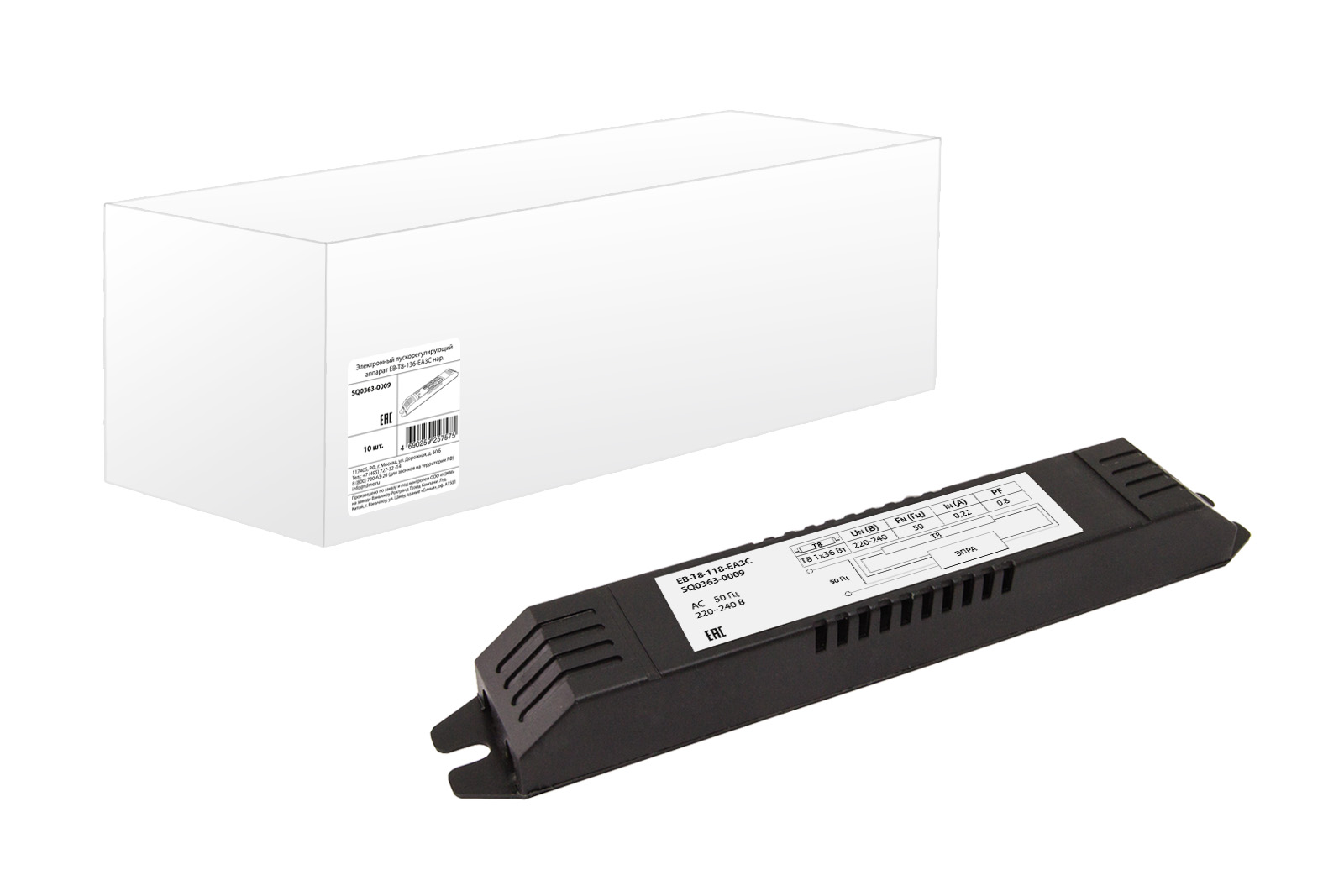 Электронный пускорегулирующий аппарат EB-T8-136-EA3С нар. SQ0363-0009