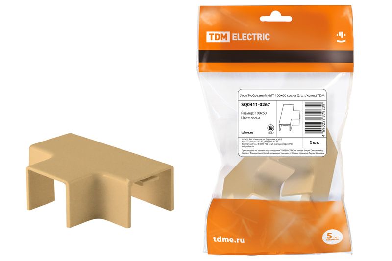 Угол Т-образный КМТ 100х60 сосна (2 шт./комп.) TDM SQ0411-0267