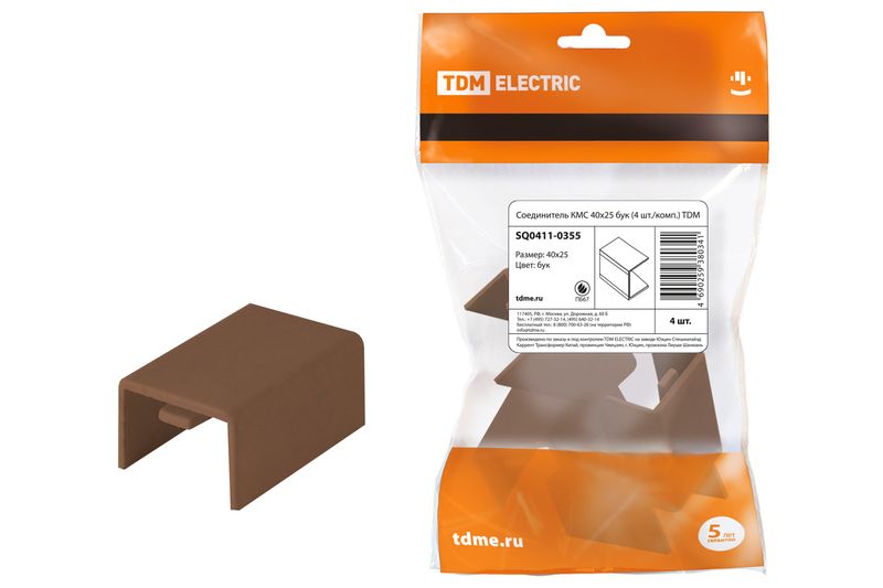 Соединитель КМС 40x25 бук (4 шт./комп.) TDM SQ0411-0355