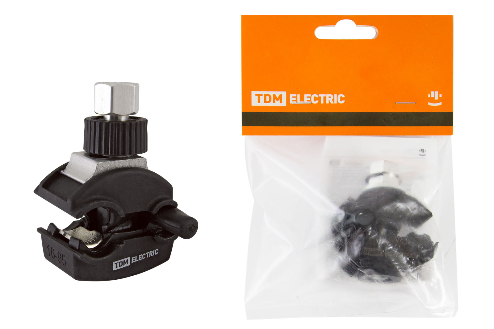 Зажим герметичный для ответвления от неизол. проводника ЗГОНП 16-95/1,5-10 (N616) рознич. упак. TDM SQ0412-1008