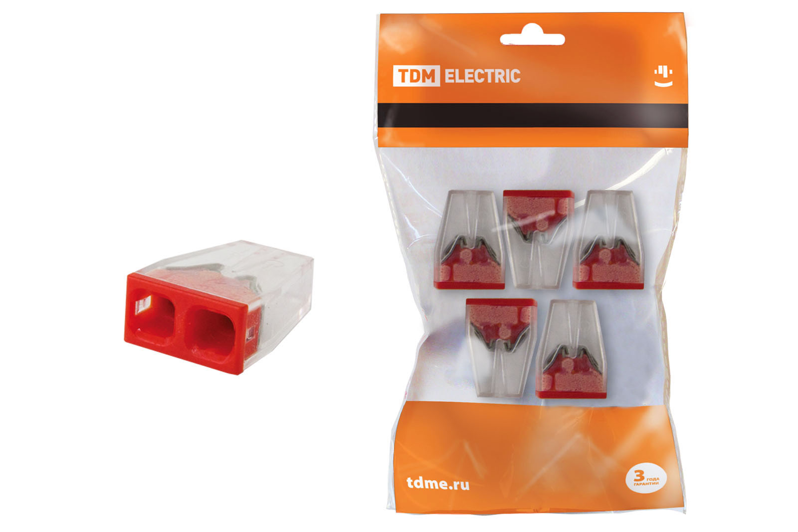 Строительно-монтажная клемма КБМ-2273-232 (2,5мм2) с пастой (5 шт/упак) TDM SQ0517-0121