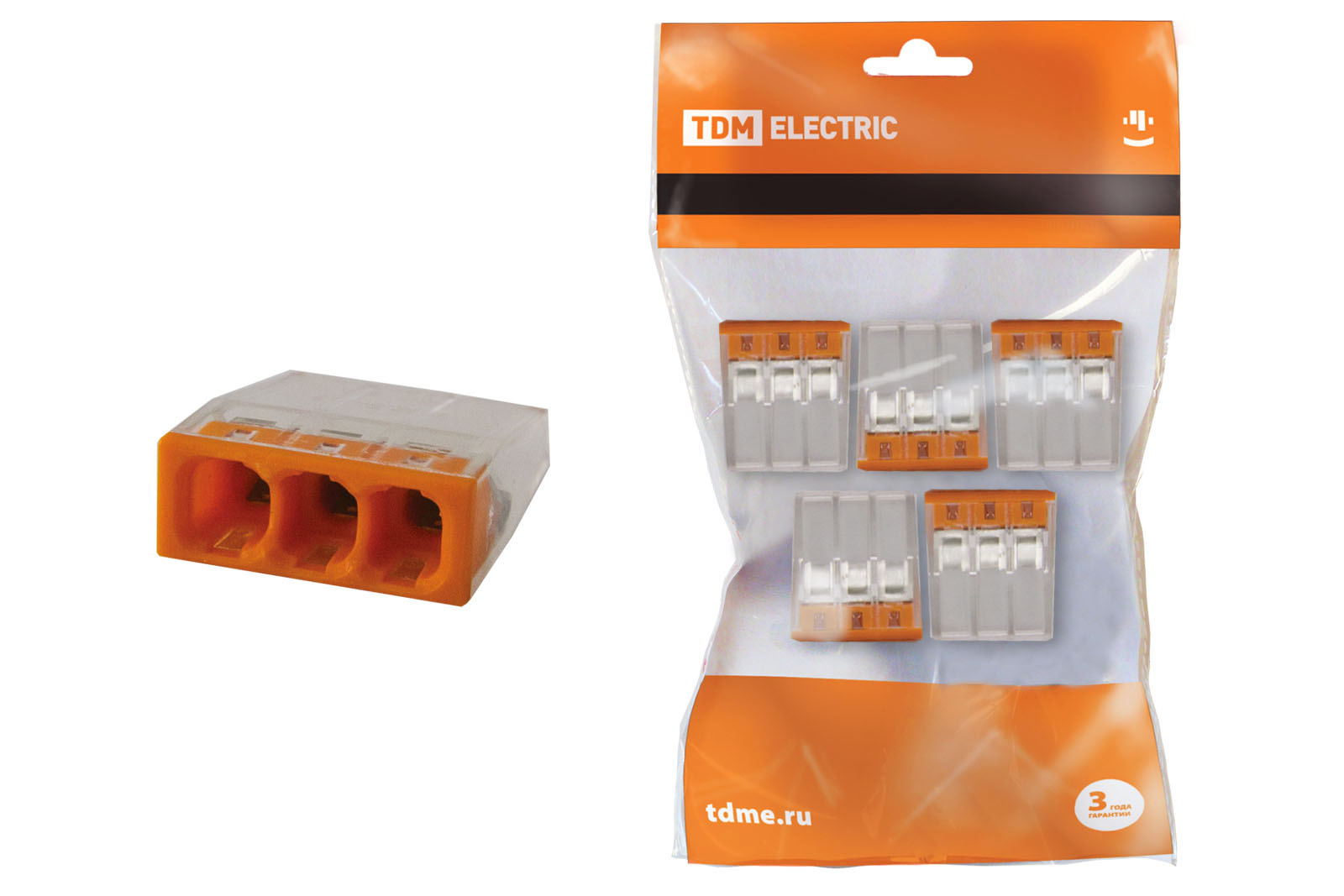 Строительно-монтажная клемма КБМ-2273-233 (2,5мм2) с пастой (5 шт/упак) TDM SQ0517-0122