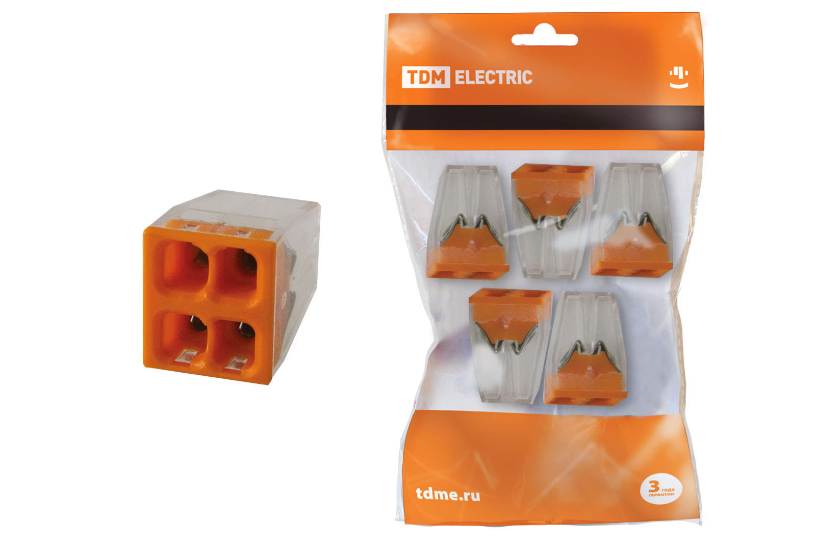 Строительно-монтажная клемма КБМ-2273-244 (2,5мм2) с пастой (5 шт/упак) TDM SQ0517-0125