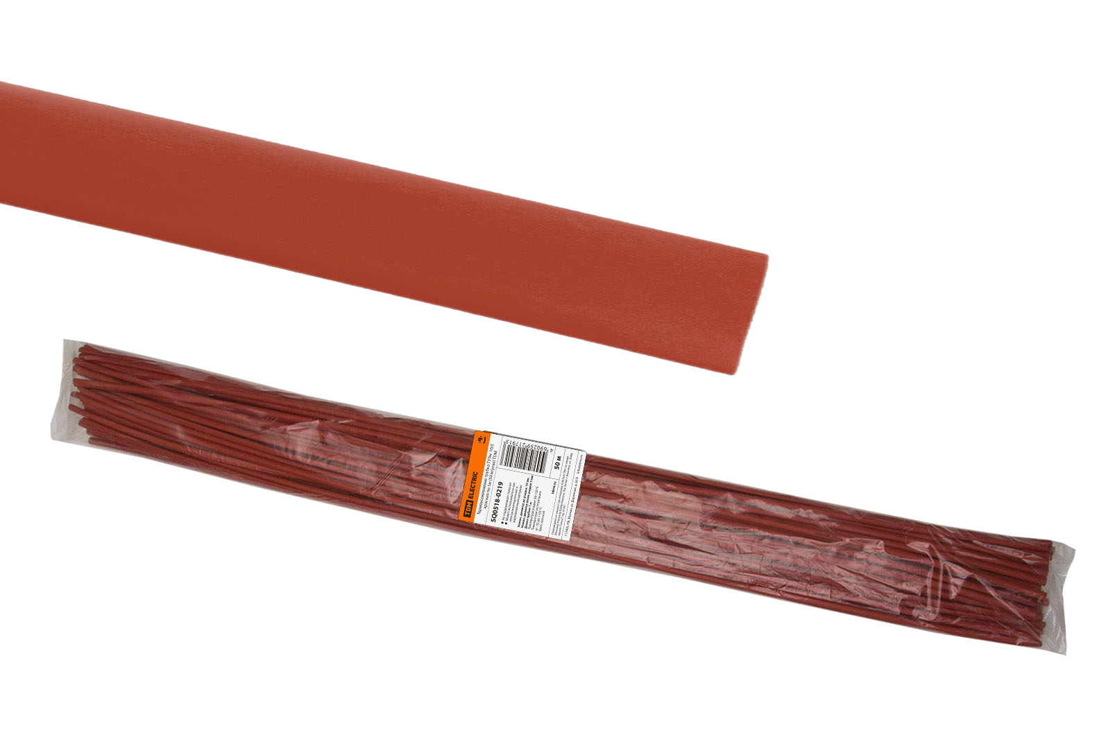 Термоусаживаемая трубка ТУТнг 10/5 красная по 1м (50 м/упак) TDM SQ0518-0219