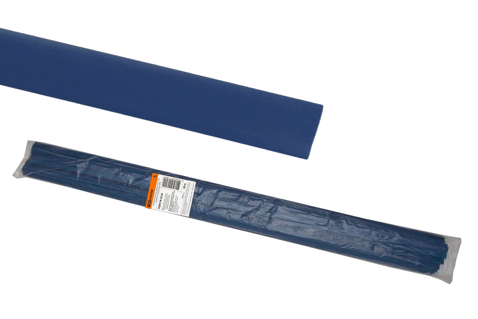 Термоусаживаемая трубка ТУТнг 10/5 синяя по 1м (50 м/упак) TDM SQ0518-0220