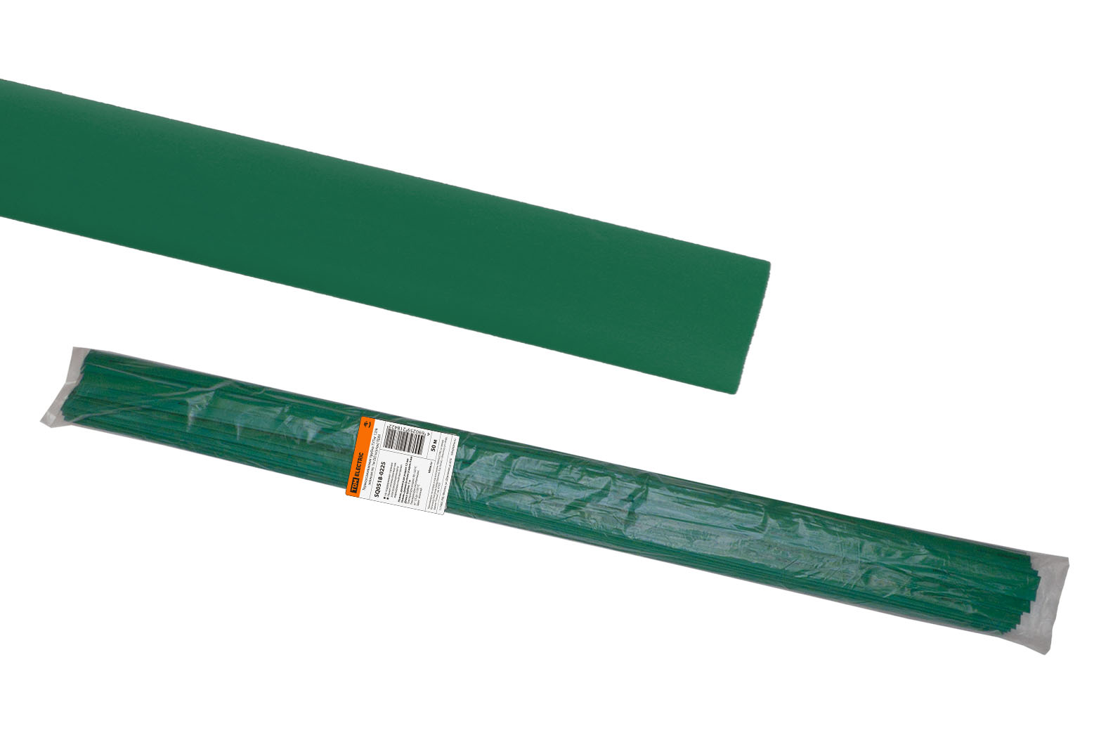 Термоусаживаемая трубка ТУТнг 12/6 зеленая по 1м (50 м/упак) TDM SQ0518-0225