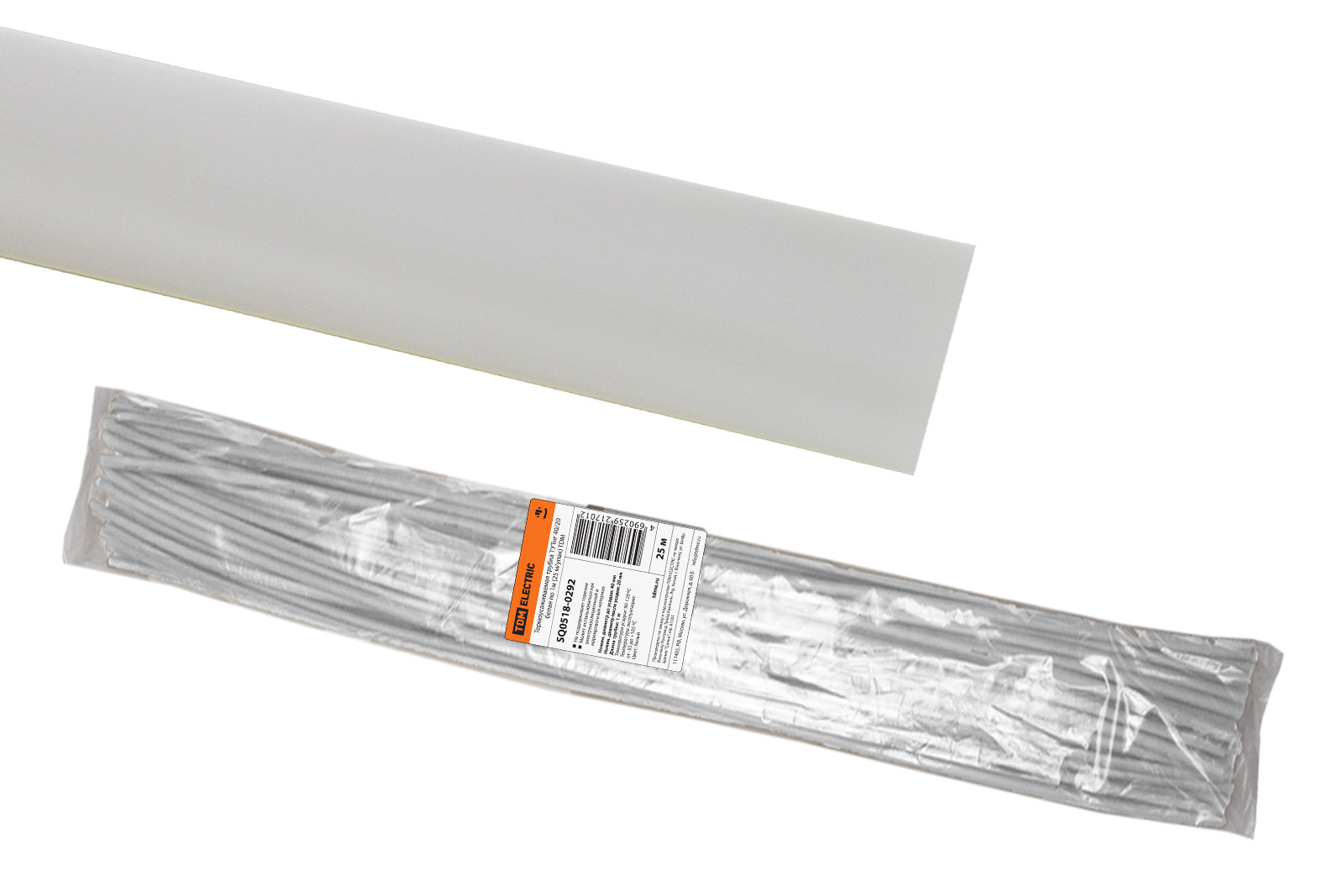 Термоусаживаемая трубка ТУТнг 40/20 белая по 1м (25 м/упак) TDM SQ0518-0292