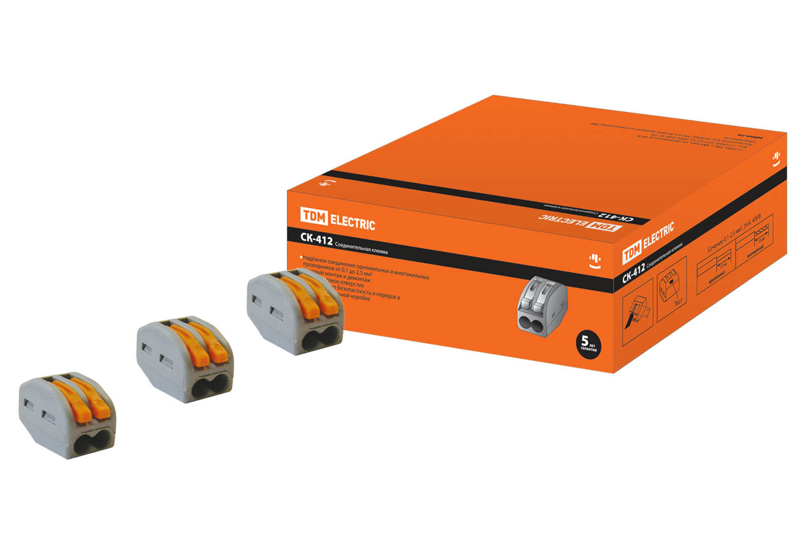 Соединительная клемма СК-412 (2,5мм2) TDM SQ0527-0001