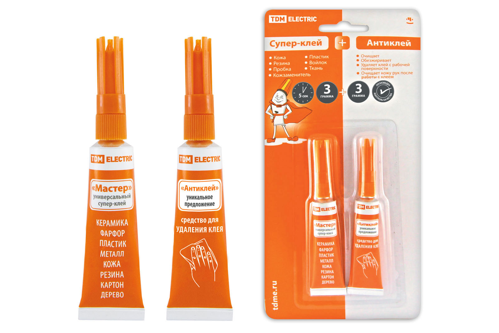 "Супер-клей ""Мастер"" + антиклей/блистер TDM" SQ0542-0009